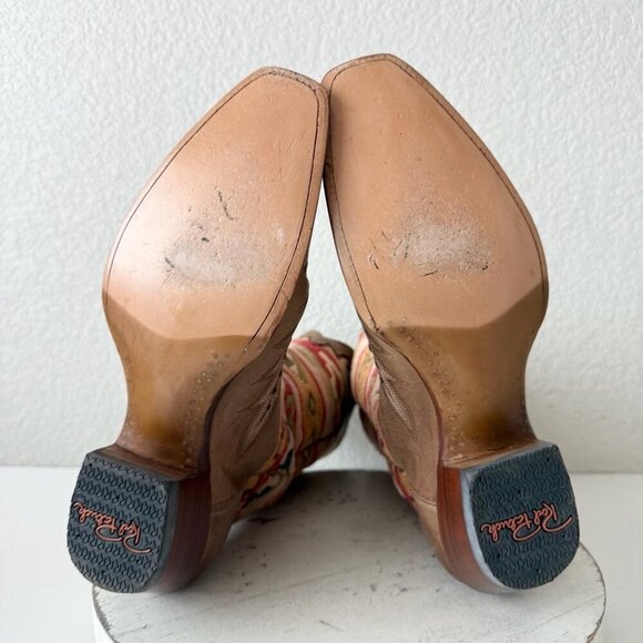 Rod Patrick Womens Cowboy Boots 11AAA Brown Navajo Blanket Western Cowgirl Studs - Picture 10 of 14